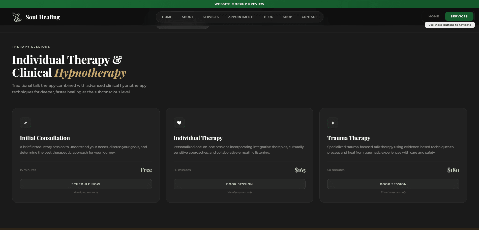 Soul Healing Therapy Pricing